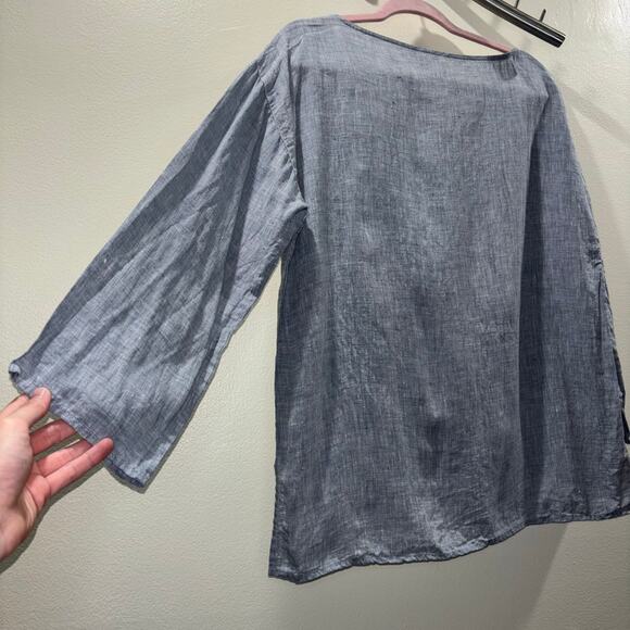Eileen Fisher 100% Organic Linen Top - Picture 7 of 15